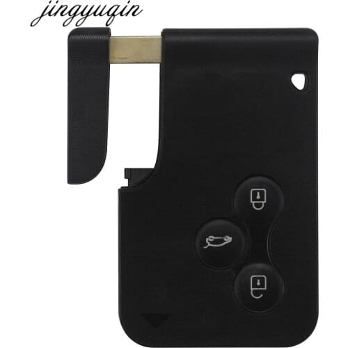 Jingyuqin 10x Remote Car Key 3 Button Key Card Shell Case for Renault Clio Megane Grand Scenic Replacement Cover