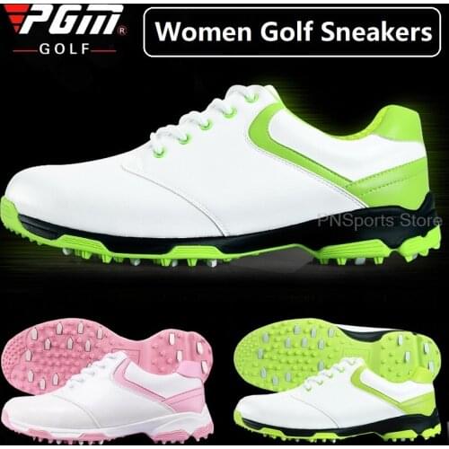 Pgm Women Golf Ball Waterproof Golf Shoes Ladies Lightweight Sports Sneakers Girls Breathable Anti-Slip Golf Shoes Trainers