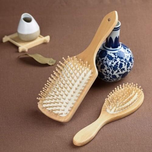 Spa size 1 Comb Comb Hair Hair Massage Care 3 Brush Antistatic Massage Comb Wooden Massage Head Promote Blood Circulation