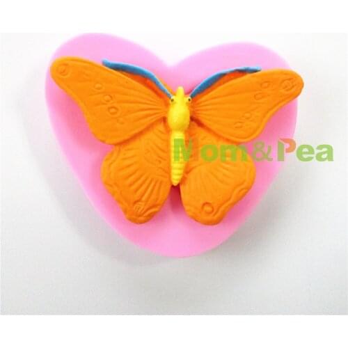 Mom&Pea 0689 Free Shipping Butterfly Shaped Silicone Mold Cake Decoration Fondant Cake 3D Mold