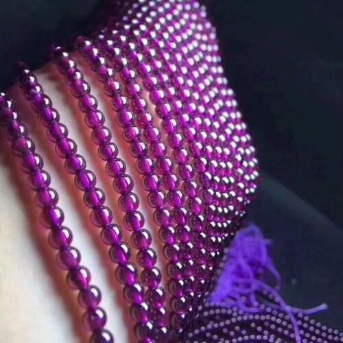 Natural purple tooth black garnet bracelet healing stones for gift