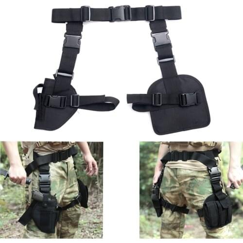 Right Hand Nylon Gun Holster Universal Gun Case Hunting Airsoft Military Gun Drop Leg Holster For Glock Beretta M9 Gun