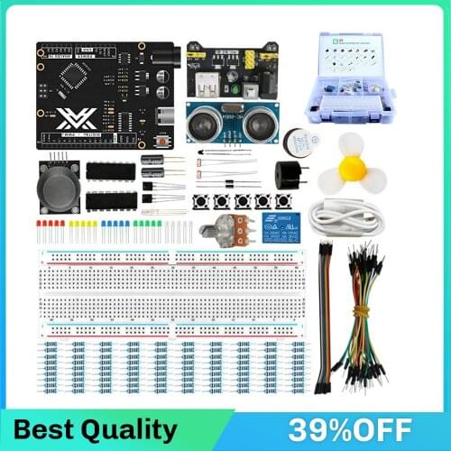 NEWEST RFID Starter Kit for Arduino Type-C UNO R3 Controller Board,Ultrasonic Sensor,Soft Leaf Fan,Jumper Wire, LED For Arduino