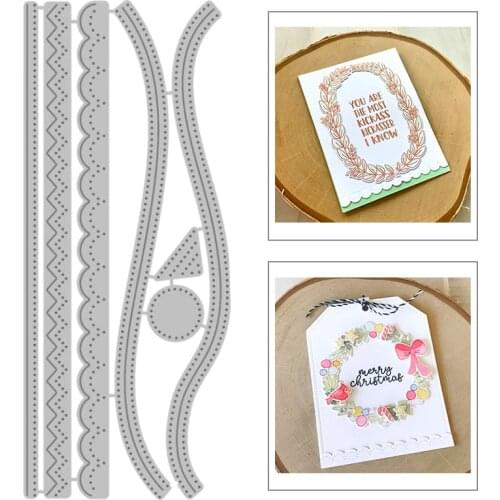 2021 New Edge Metal Cutting Dies For DIY Craft Making Wave Lace Background Card and Paper Scrapbooking Album No Clear Stamps Set