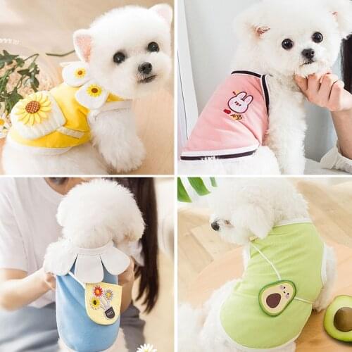 Cute Flower Pet Dress For Dogs Cats Cozy Summer Puppy Skirt Pet Dress Sundress Princess Party Small Dog Skirt Outfit Dog Clothes