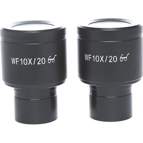 PAIR WIDEFIELD High Eye-Point WF10X Eyepieces FOR Biological MICROSCOPE 23.2mm