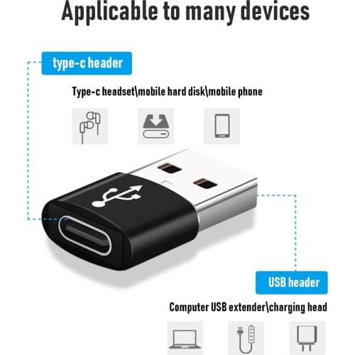 2pcs USB C to USB 3.0 Adapter USB 3.1 Type C Female to USB 3.0 Type A Male Converter Support Data Sync Transfer Charging