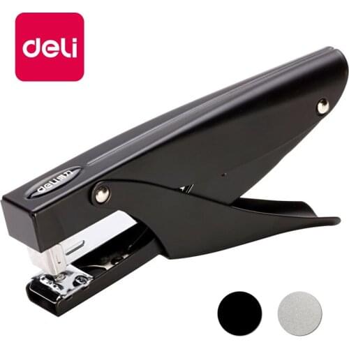 Deli 1pcs Metal Handheld Medium Stapler Match 24/6 26/6 Staple 20 80g Papers Capacity Hand Binding Office Supplies Stationery