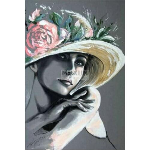 Diy 5d Diamond Painting Christmas Woman portrait Mosaic Square Full Diamond Embroidery Cross Stitch Needlework Home Decor