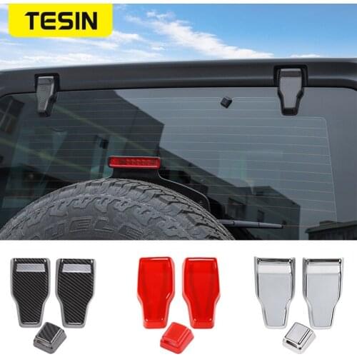 TESIN Car Stickers for Jeep Wrangler JL 2018 Rear Door Window Glass Wipers Nozzle Decoration Cover for Jeep Wrangler Accessories