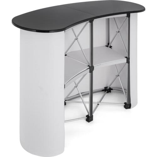 VEVOR 51x38.5 Inch Portable Pop Up Trade Show Display Exhibition Counter Promotion Podium Table Stand Booth with Wall Bags