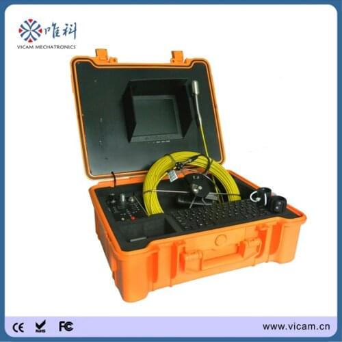 Waterproof 29mm self level video camera pipe sewer inspection camera system with on screen meter counter V8-1288KC