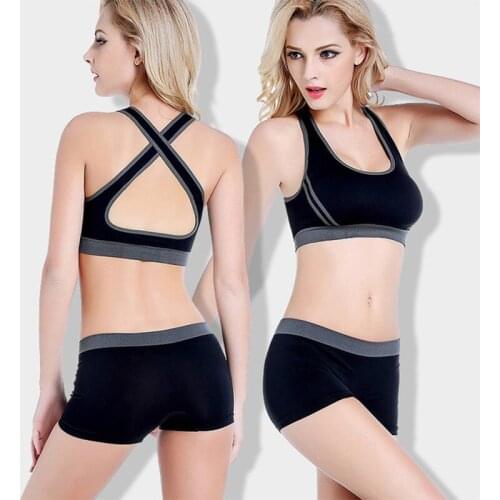 Fitness Women Yoga Set Gym 2-Piece Bras+Seamless Leggings Push Up Pants Exercise Padded Workout Running Suit Sportswear Athletic