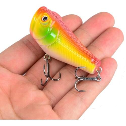 1pcs Carp Fishing Lures 5cm/8g Topwater Popper Fishing Bait Artifical 5 Colors Available High Quality Wobblers Fishing Tackle
