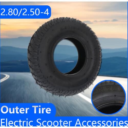 2.80/2.50-4 Outer Tyre 2.80*2.50-4 Inflation Tire for Gas Electric Scooter Elderly Mobility Scooter 2.80*2.50-4 Tyre Accessory