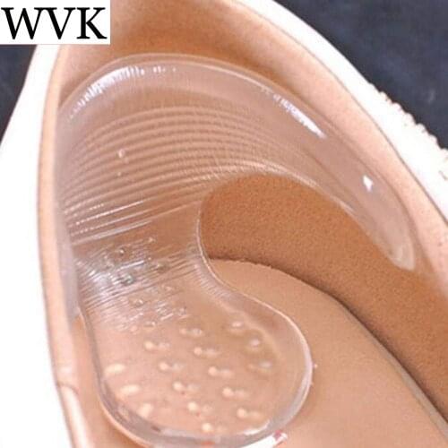 2 pcs Soft Silicone shoe Cushion Insert Heel Liner Grips T-type Thread High Heel Comfort Pads Feet Care Accessories