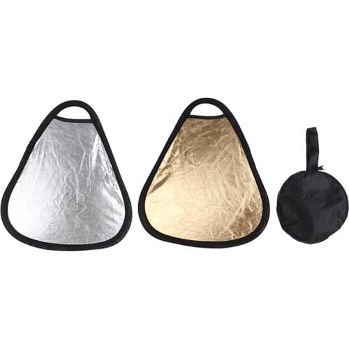 2in1 30cm Gold/Silver Portable Folding Handheld Photograph Reflector With bag for home with Carrying High Quality