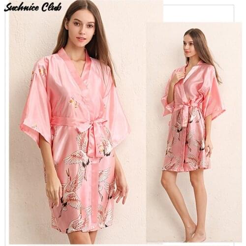 2021 Summer Plus Size Robes Nightgown Sexy Pajamas Spring Cardigan Ladies Kimono Satin Silk Pajamas