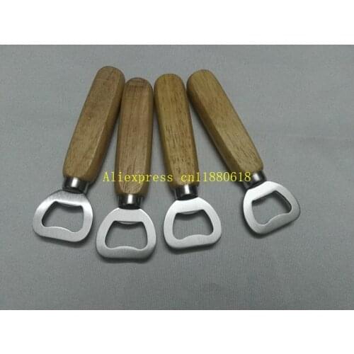 500pcs/lot Fast Shipping Personalized Engraved Wood Bottle Opener Names Custom Beer Wooden bottle Opener