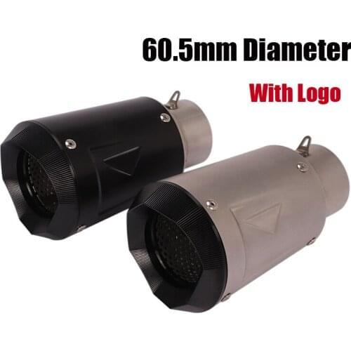 60.5mm Universal Motorcycle Exhaust System Pipe Modified Muffler End Tip Stainless Steel Titanium Alloy For Dirt Bike ATV