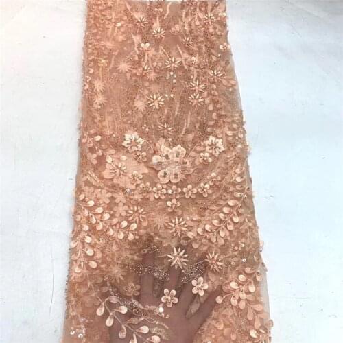 African sequin lace fabric 2021 high quality lace French sequin mesh tulle fabric Nigeria lace wedding dress ZX36751