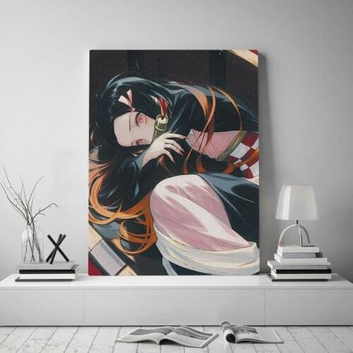 Nezuko Kamado Kimetsu no Yaiba anime Canvas poster Painting wall Art decor Living room Bedroom Study Home Decoration Prints