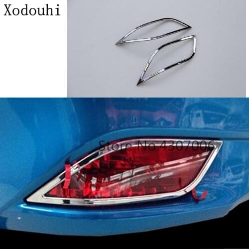 Car detector ABS Chrome cover trim back tail rear light lamp frame parts 4pcs For Toyota Vios/Yaris sedan 2014 2015 2016
