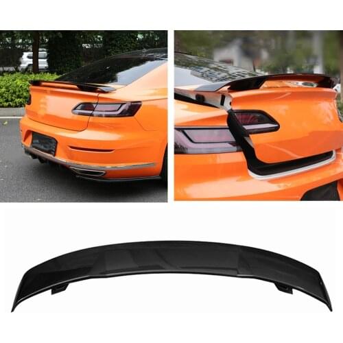 Car Rear Trunk Spoiler Wing For Volkswagen CC Arteon YOFER 2019-2021 Glossy Black Upper Splitter Lip