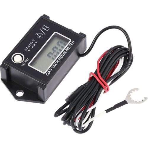 LCD Digital Tachometer Tach/Hour Meter RPM Tester termometro for 2/4 Stroke Engine Motorcycles tachometer motor