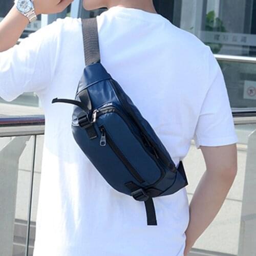 Mens Belt Bag Lightweight Fanny Pack Outdoor Sports Large Capacity Crossbody Chest Bags Pure Color Personality Mobile Wallet