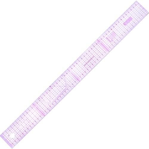 2PCS 55CM Plastic Sewing Tailor Shared Double Side Metric Straight Ruler Transparent Yardstick Patchwork Cloth Cutting Rulers