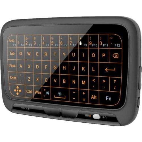 H18 Mini Full Touch Screen 2.4GHz Air Mouse Touchpad Backlight Wireless Keyboard for Smart TV