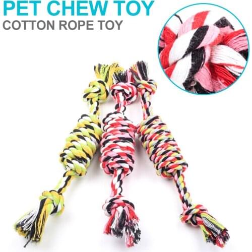 Pet Dog Toy Cotton Braided Rope Chew Knot New Random Color Non-toxic Clean Teeth Dogs Chew Toys Protect Furniture Puppy Toys