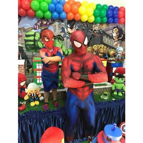 Red Blue Ultimate Costume 3D Print Lycra Spandex Bodysuit Halloween Costume Cosplay Zentai Suit