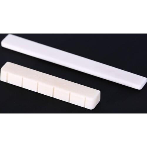Hot !6 String Classical Guitar Bone Bridge Saddle And Nut Ivory Set Music Instruments Replacement Spare Part White Guitar Parts