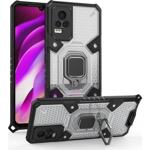 Magnetic Metal Ring Stand Shockproof Armor Case For VIVO V21E 4G Y73 5G IQOO NEO 5 Camera Lens Protection Back Cover Capa Fundas