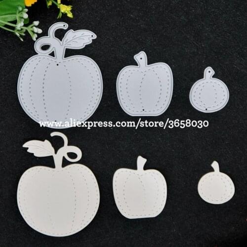 3pcs Pumpkin Happy Halloween Metal Die cutting Dies For DIY Scrapbooking Photo Album Embossing Folder 8101688