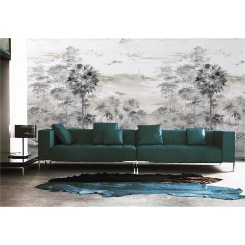 Milofi custom 3D mural wallpaper European hand-painted Western painting jungle background wall decorative painting