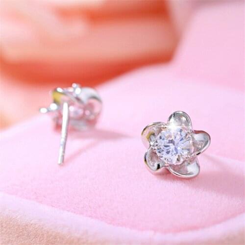 Miuoxion S925 Silver Retro Zircon Flowers Earrings Fashion Temperament Jewelry For Women Feature Namour Charm Gift All Seasons