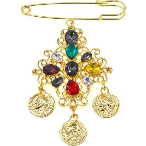 Fashion Baroque Vintage Brooches Exquisite Gift Brooches Crown Charms Full Crystals Jewelry Wedding Party Accessories