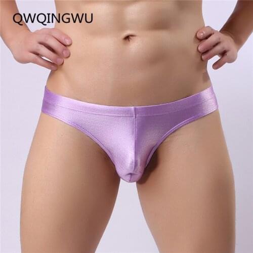 Mens Underwear Bright Briefs Underpants Male Sexy Silky Brief Shorts Man Gay Underwear Panties Low Waist Sleepwear