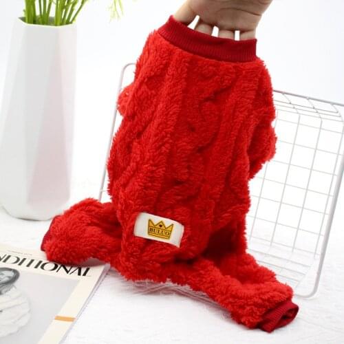 Soft Warm Dog Clothes Jumpsuit Winter Pet Costume Outfit Garment Puppy Coat Overalls Pomeranian Yorkie Poodle Schnauzer Clothing