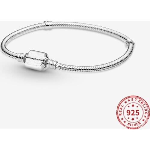 Real 925 sterling Silver Beads Pan Moments Snake Chain Slider stars Wars Bracelet bead charm Women Bracelet Jewelry 2021