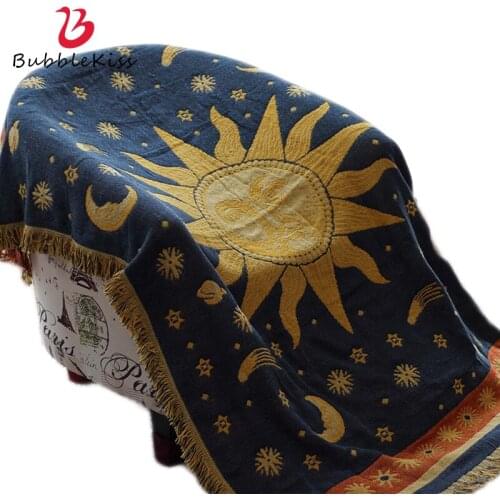 Bubble Kiss Nordic Style Blanket Home Sofa Cover Blankets For Beds Sun Pattern Bedroom Decor Blankets Pure Cotton Throw Blanket