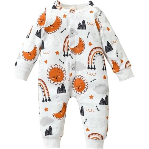 2021-07-05 Lioraitiin 0-24M Newborn Infant Baby Girl Boy Autumn Romper Long Sleeve O-Neck Jumpsuit Fashion Clothing