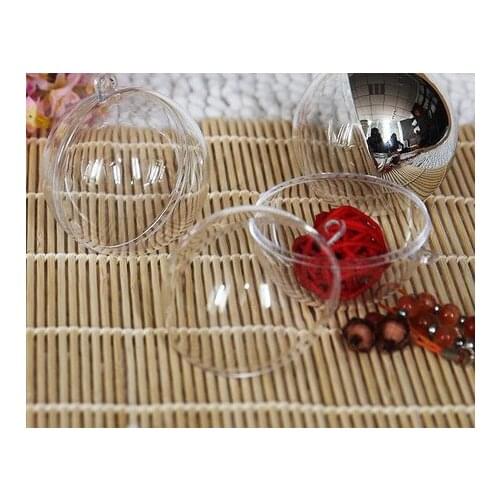 5cm Diameter Macaron Ball Plastic Hollow Ball Decorative Transparent clear Macaron box plastic cake Ball Box with hanging hole