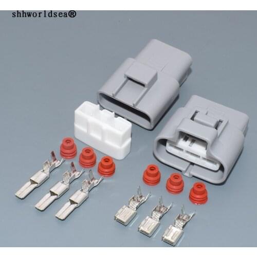 Shhworldsea 3 Pin 4.8mm 6189-0165 6188-0129 Automotive Electric Fan Socekt Connector For Toyota Carola Corolla Camry