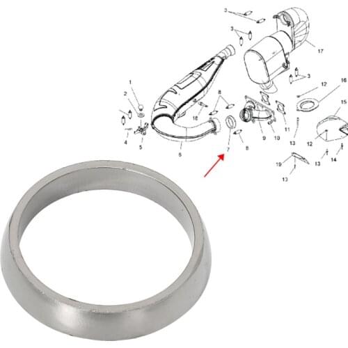 Exhaust pipe Gasket Seal Donut for Polaris 1996-2016 Classic Dragon IQ PRO RMK SwitchBack 440 500 600 700 800 Spi 3610046