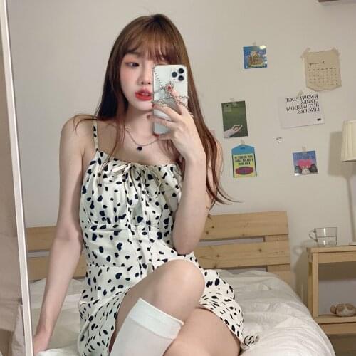 Summer new strap cow sling dress women