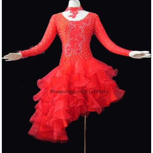 Wholesale- Ballroom Latin Competition Dance Dress,Latin Performing Dress,Latin Costume LD-020